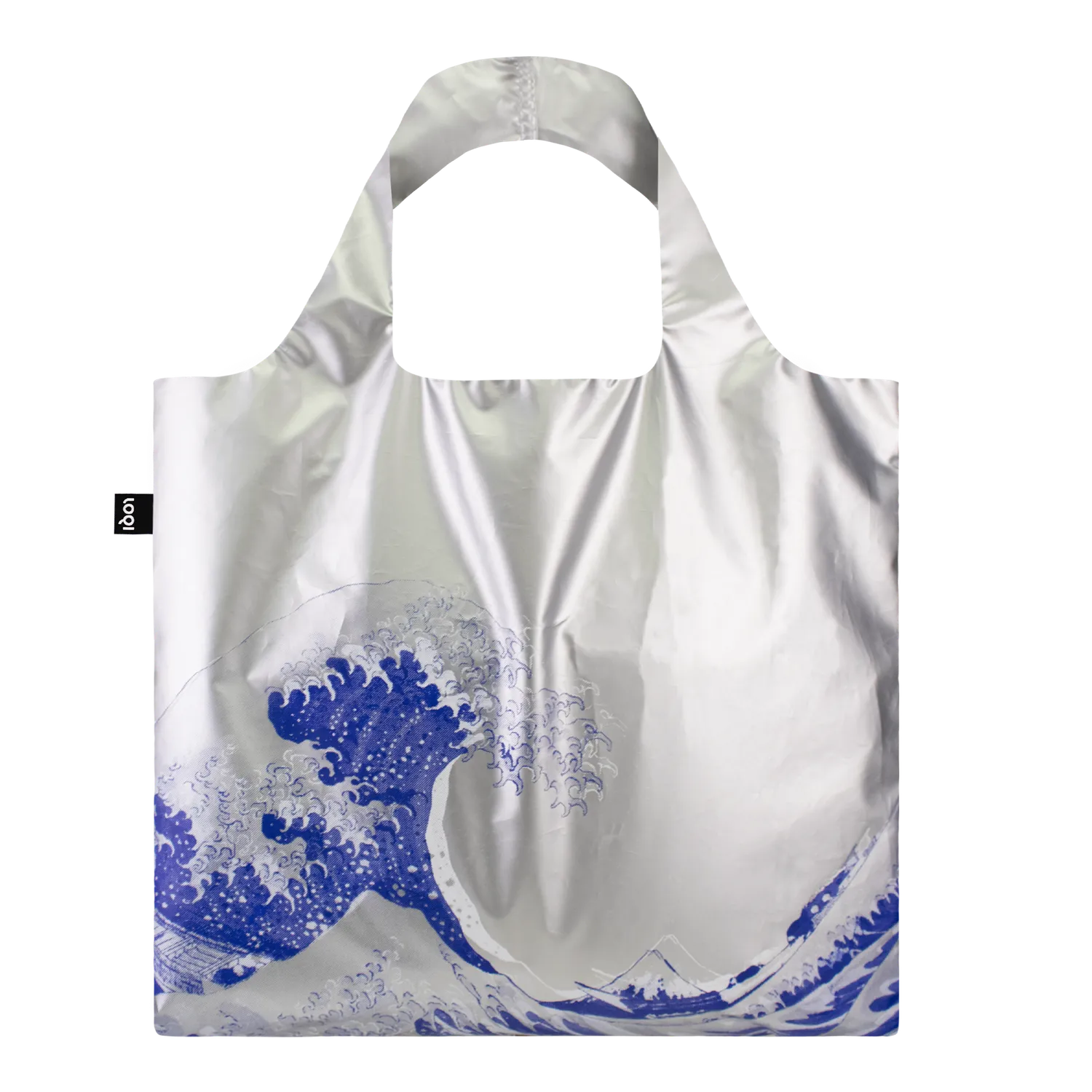 LOQI Hokusai Great Wave handlenett sølv metallic