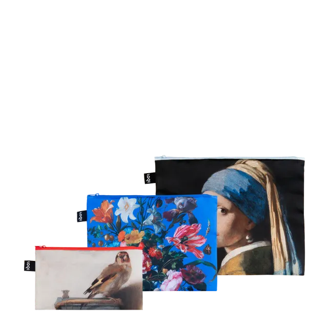 LOQI Mauritshuis Vermeer glidelåsposer 3-pak resirkulert