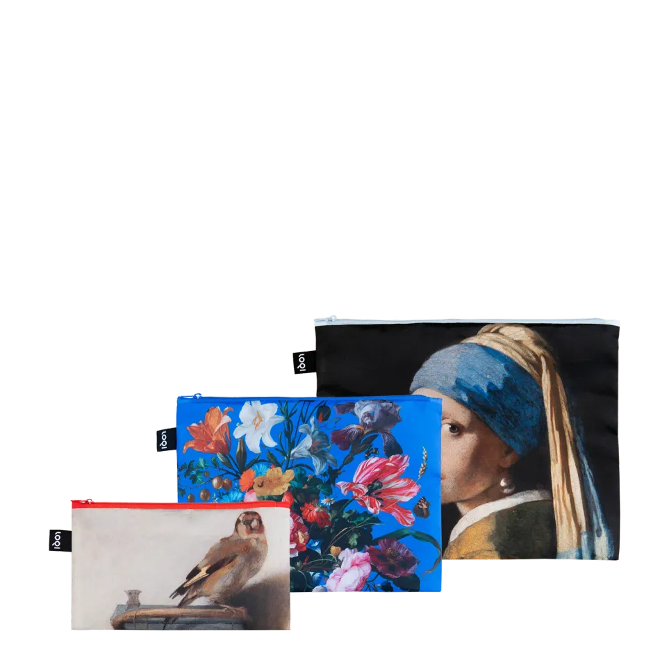 LOQI Mauritshuis Vermeer glidelåsposer 3-pak resirkulert