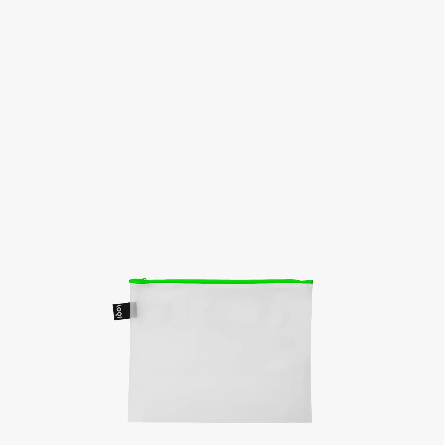 LOQI Transparent Milky Neon glidelåsmapper