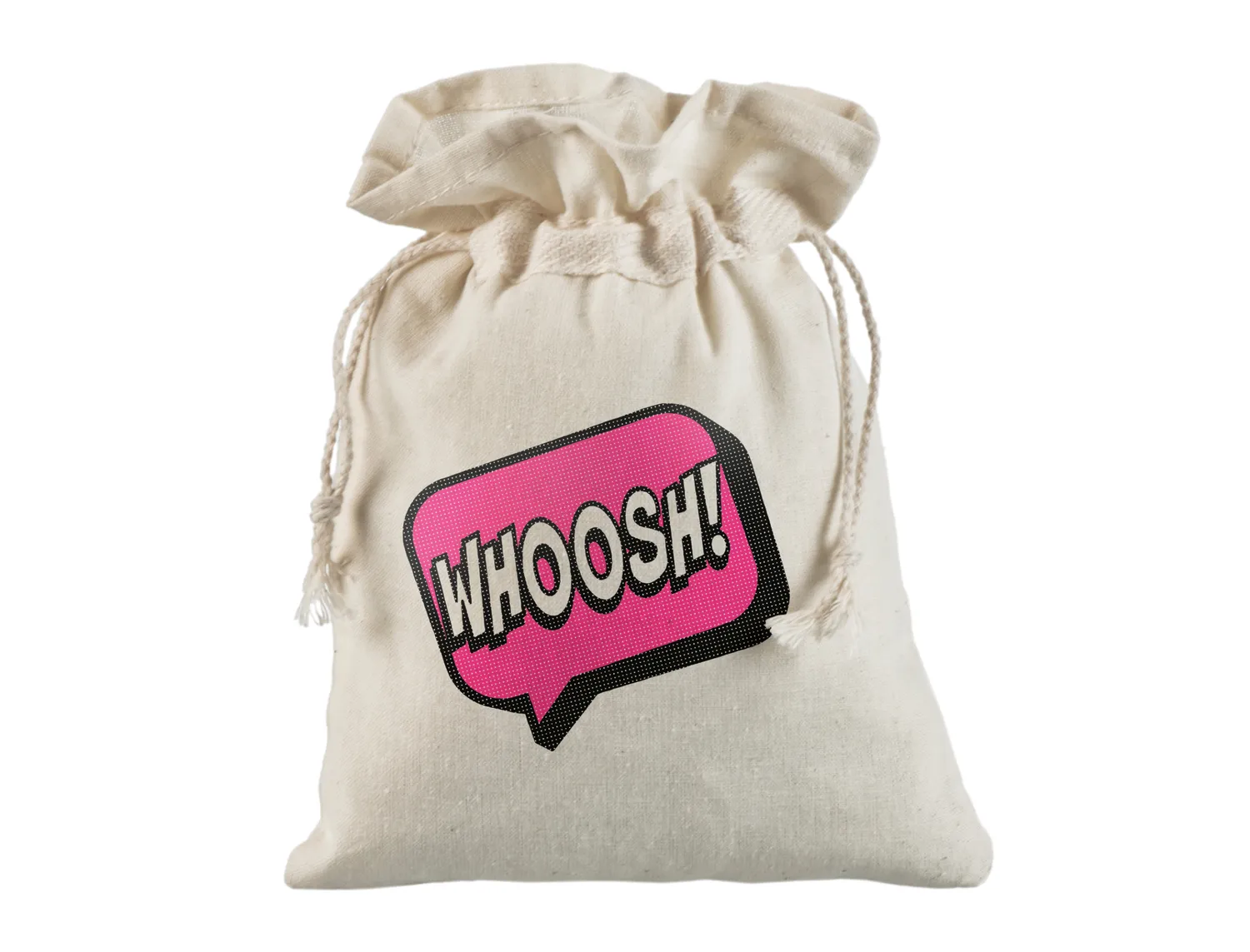 Handlenett Stringpouch 1521 bomullspose naturhvit 15×21