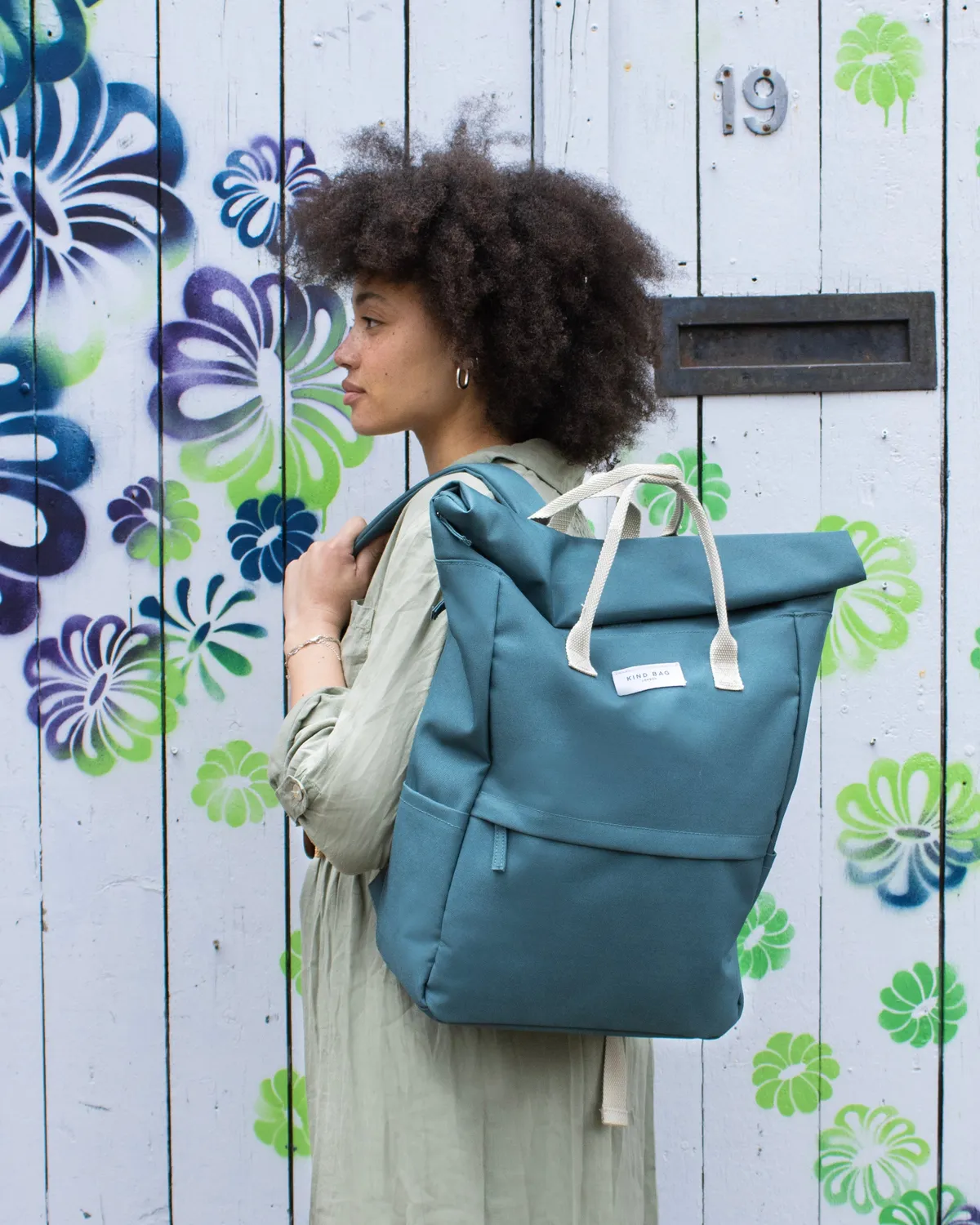 Kind Bag Hackney Large ryggsekk Moss Green 19,7L resirkulert