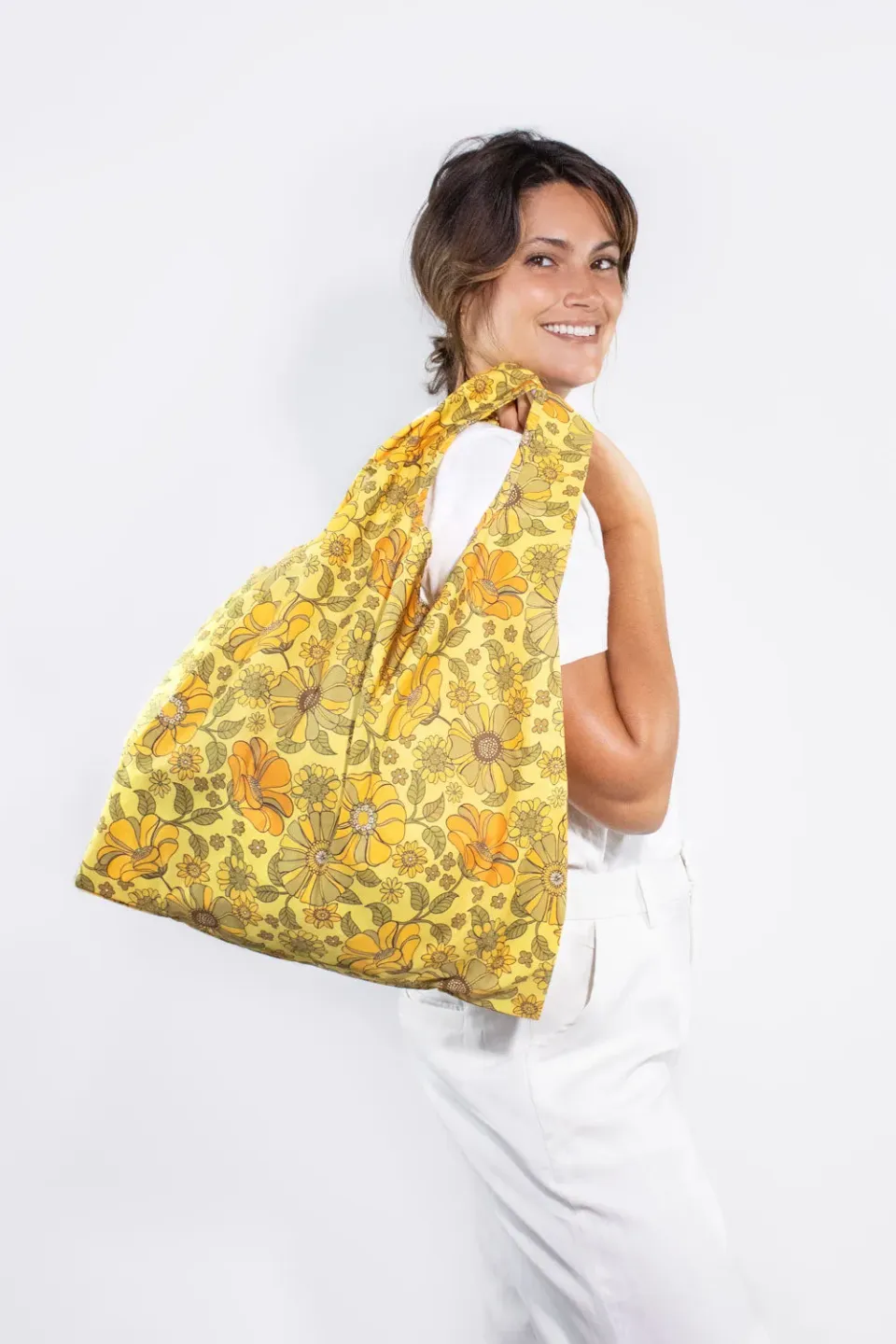 Kind Bag Retro Flowers medium handlenett gjenbrukbar 20 kg