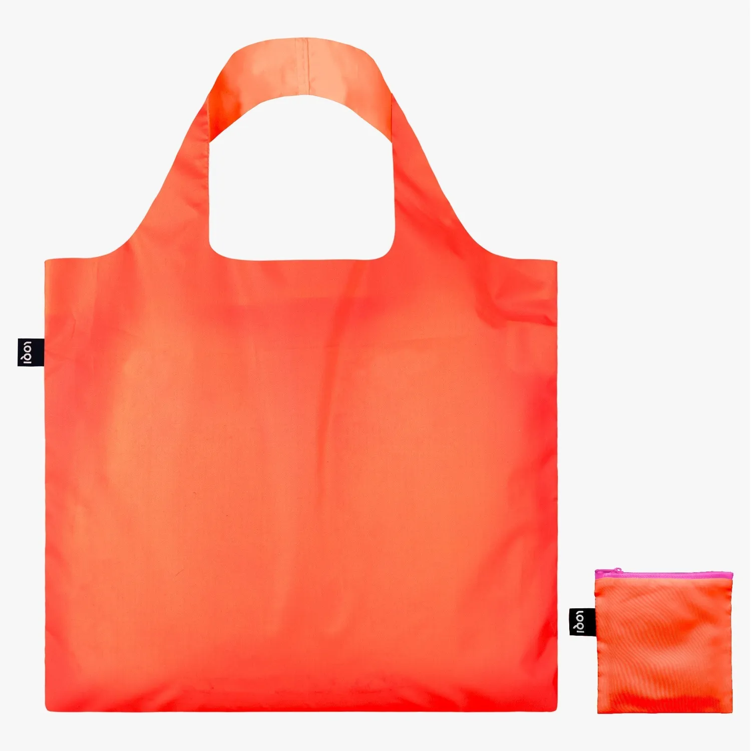 LOQI Neon Dark Orange handlenett oransje resirkulert