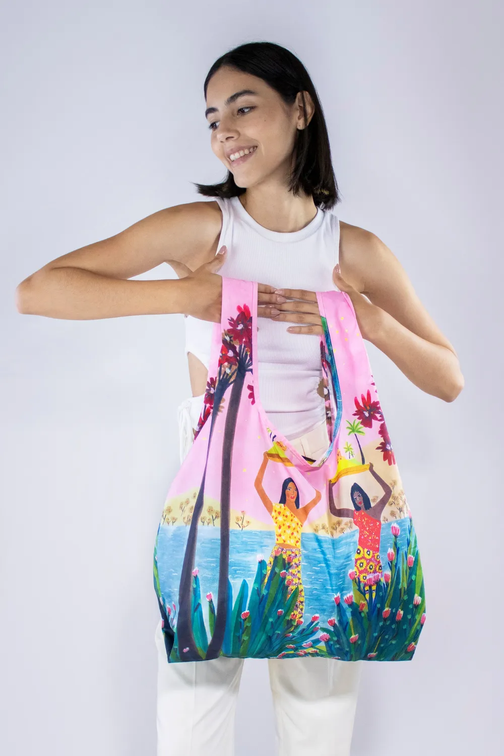 Kind Bag Two Islands handlenett medium kunst