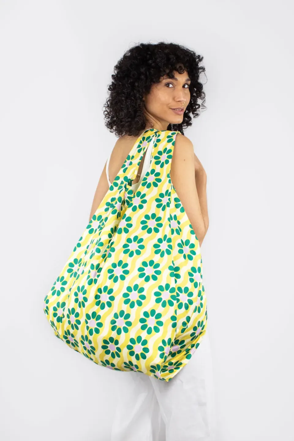 Kind Bag Wavy Daisy XL handlenett grønn 25 kg