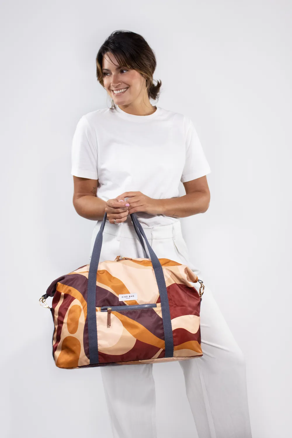 Kind Bag Weekender Abstract Caramel kabinbag beige