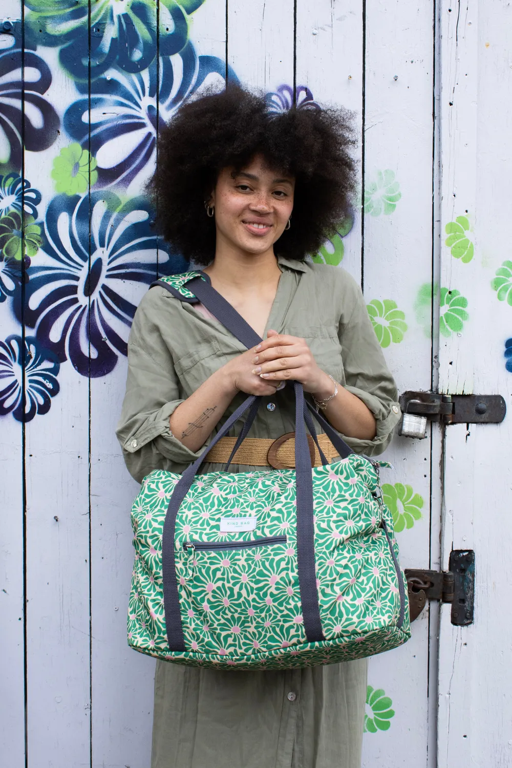 Kind Bag Weekender Abstract Flowers reiseveske blomst