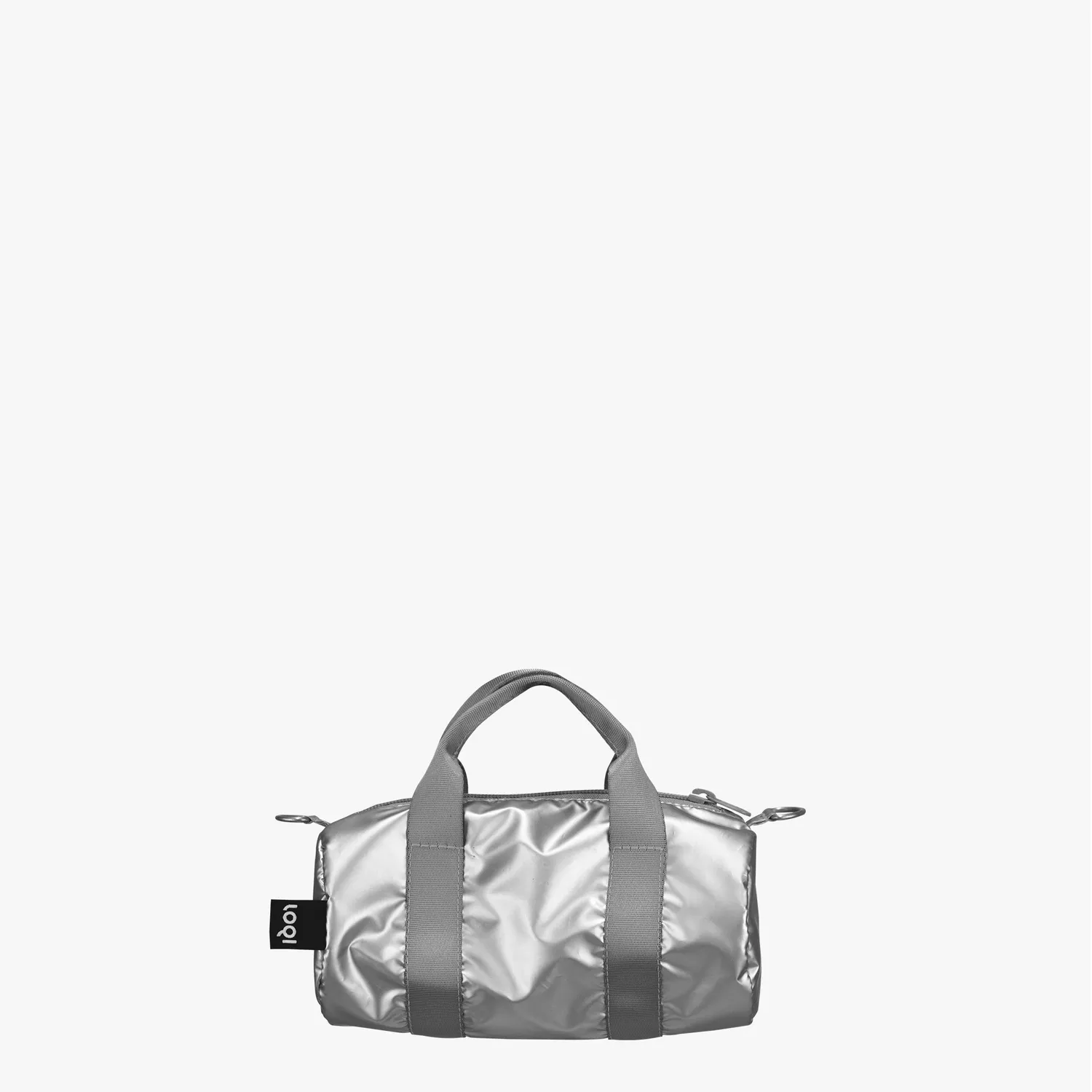 LOQI Metallic Silver Small weekender sølv liten