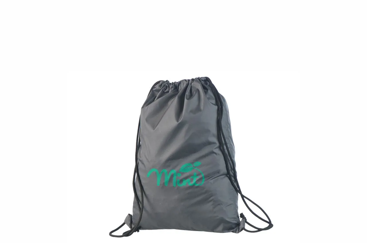 Handlenett NylGrey Draw ryggsekk grå nylon 35x45