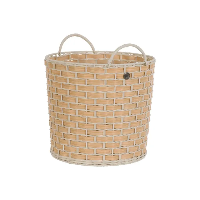 Handed By Willow Medium kurv champagne rund