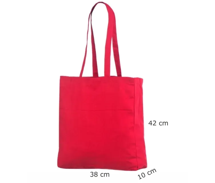 Handlenett CotRed38x10x42 handlenett rød 38×10×42 cm bomull