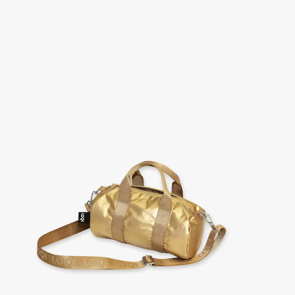 LOQI Metallic Gold liten weekender gull