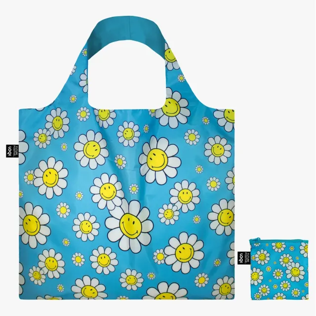 LOQI Smiley Flowers Aquarius handlenett fargerik