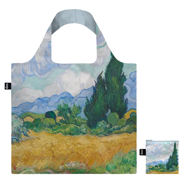 LOQI Vincent van Gogh Wheatfield with Cypresses handlenett resirkulert