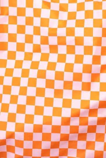 Kind Bag Checkerboard Pink Orange handlepose medium 20 kg