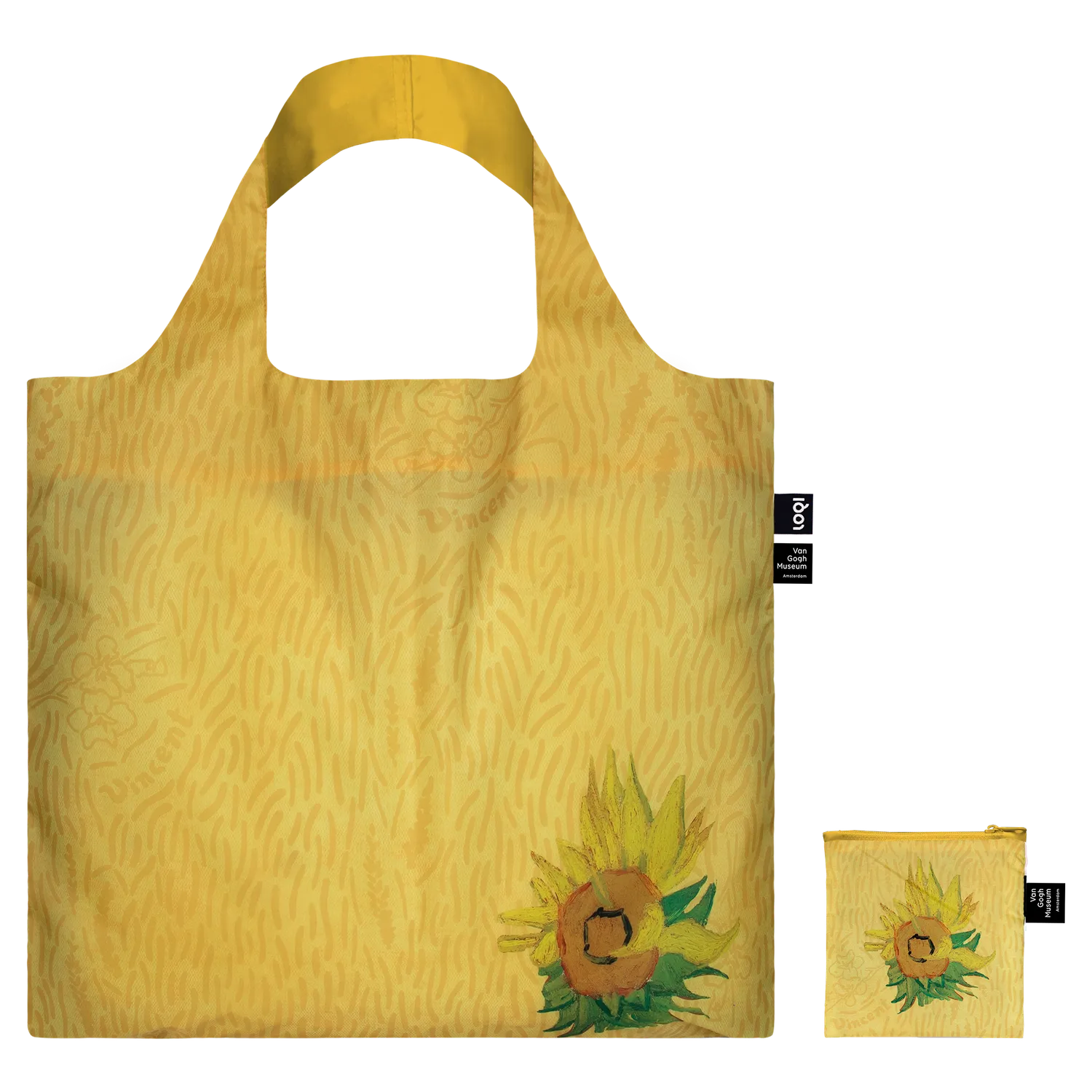 LOQI Van Gogh Museum Sunflowers handlenett resirkulert gult