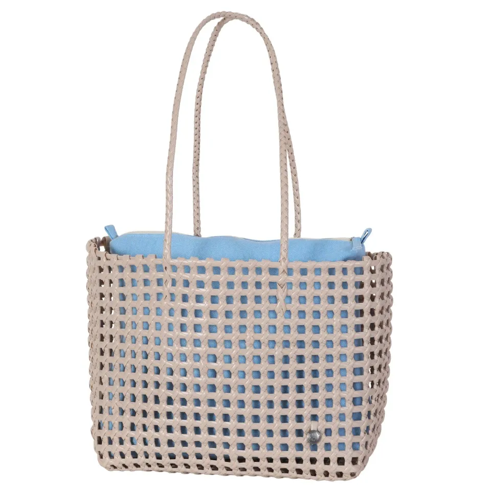 Handed By Maze shopper strandveske beige