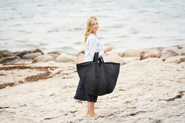 CPH Bags Mega strandveske svart lange hanker