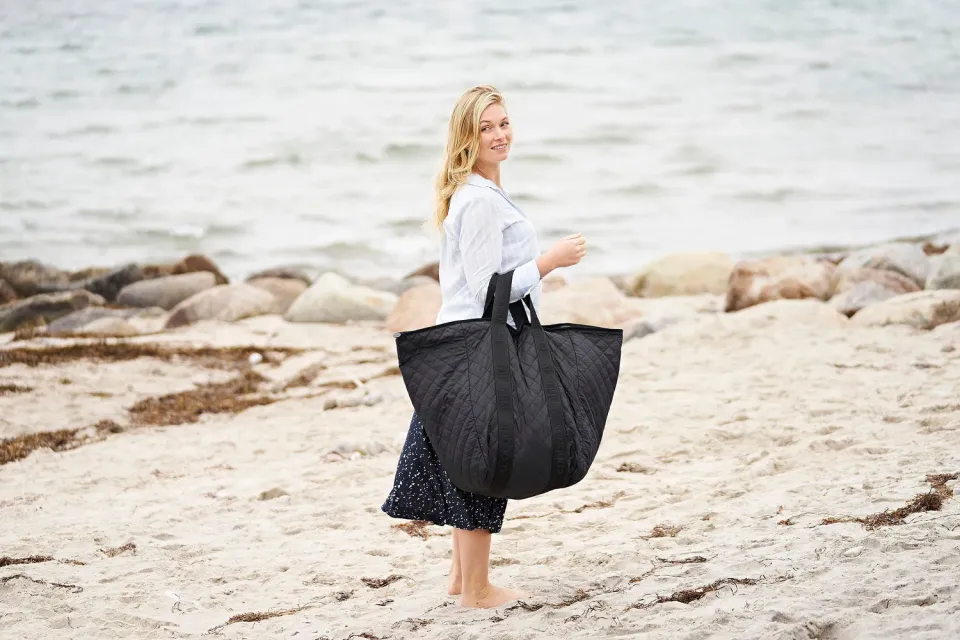 CPH Bags Mega strandveske svart lange hanker