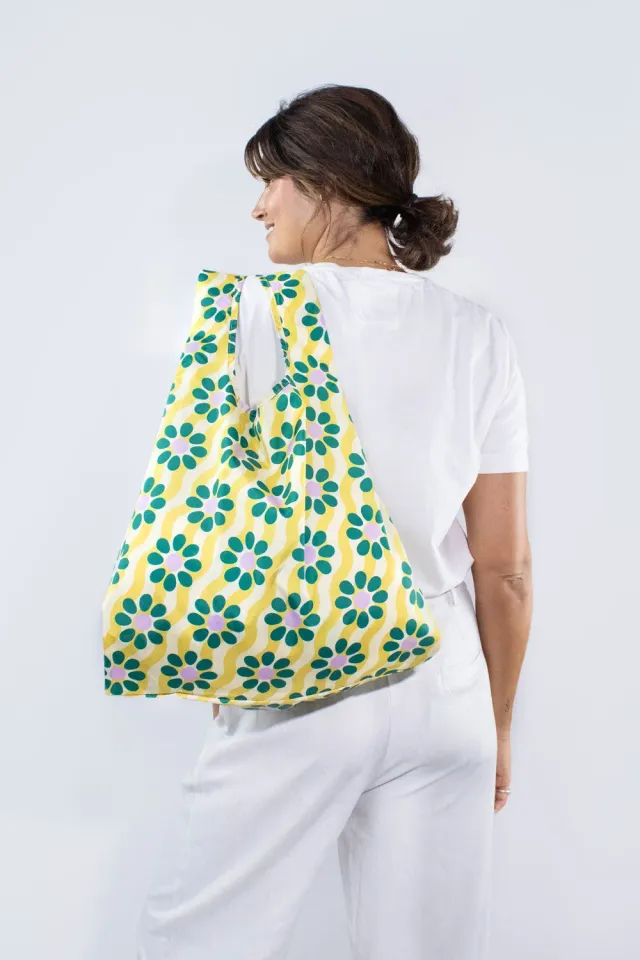 Kind Bag Wavy Daisy handlenett medium resirkulert