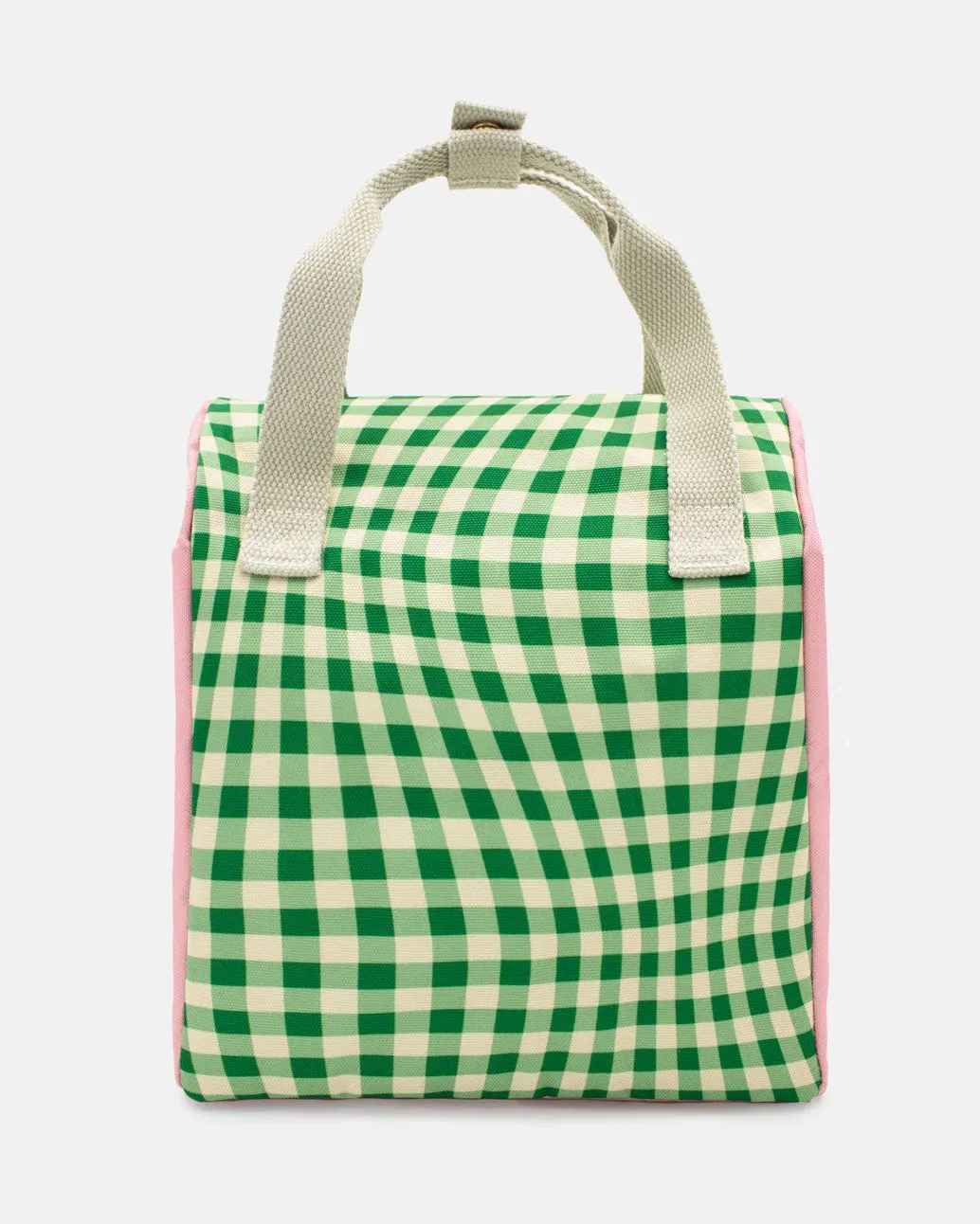 Kind Bag Distorted Gingham Green lunsjbag vanntett
