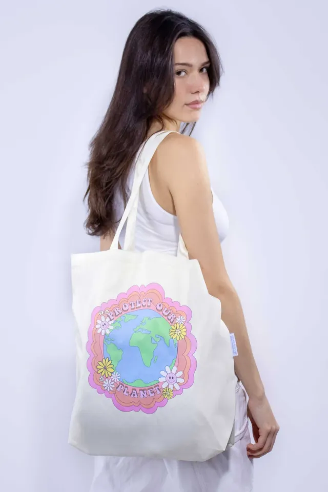 Kind Bag Protect Our Planet toteveske resirkulert