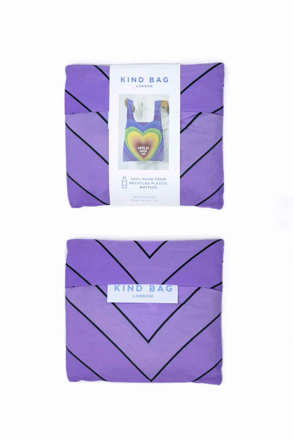 Kind Bag Love is Love handlenett regnbue 20 kg
