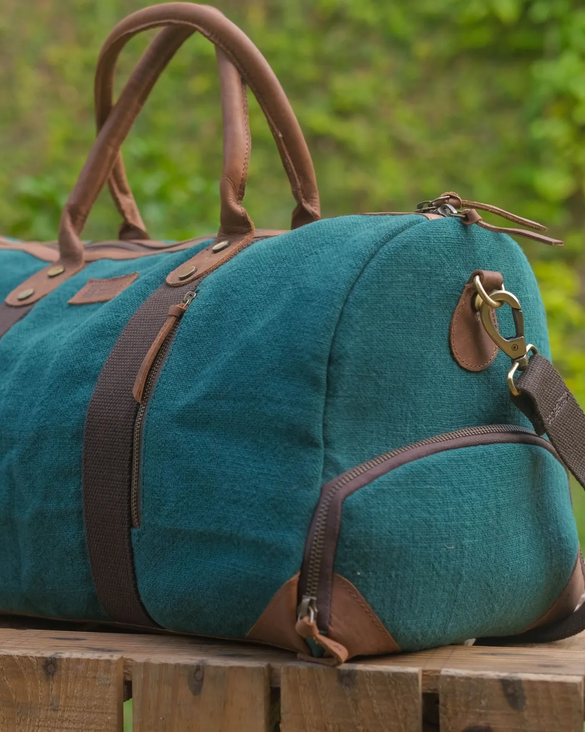 The Burlap People Mini Duffel 2.0 weekendbag flaskegrønn