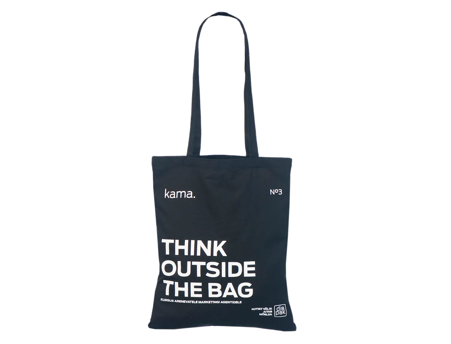 Handlenett CotBlack3842 svart bomullsnett 38x42 trykk
