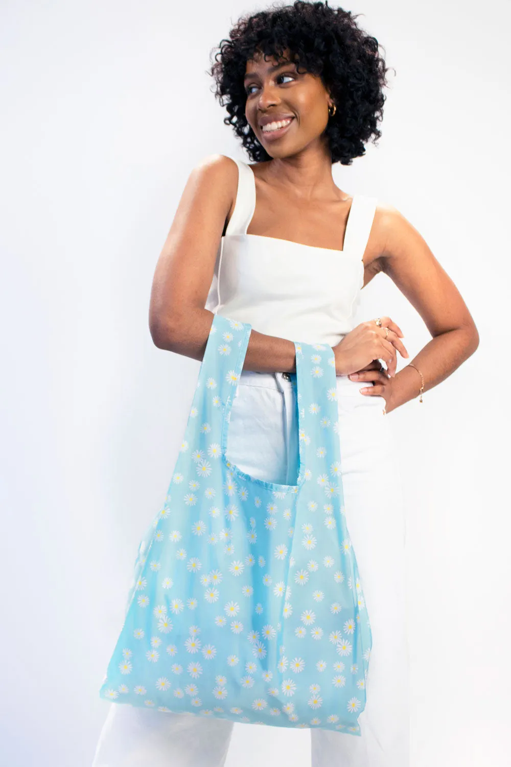 Kind Bag Daisy Blue handlenett medium gjenbrukbart 20 kg
