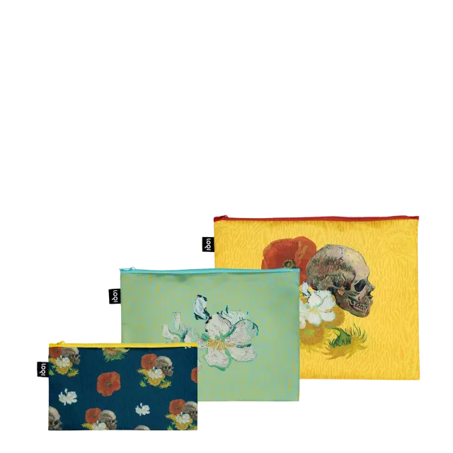 LOQI Van Gogh Skull handlepose zip-poser 3-pakning