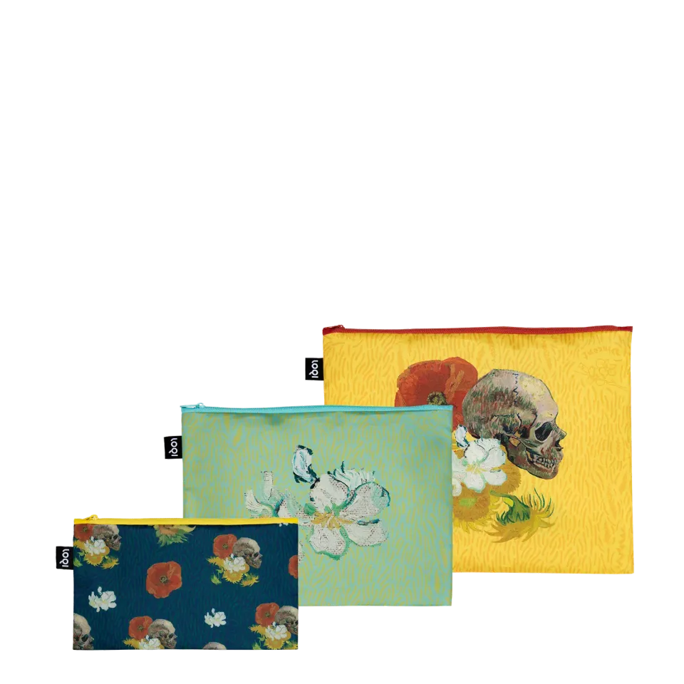 LOQI Van Gogh Skull handlepose zip-poser 3-pakning