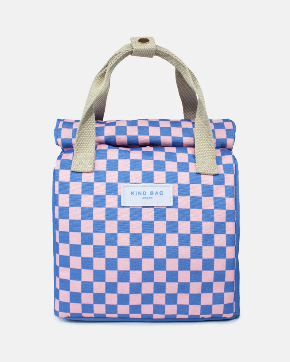 Kind Bag Lunch Bag lunsjpose Checkerboard vanntett