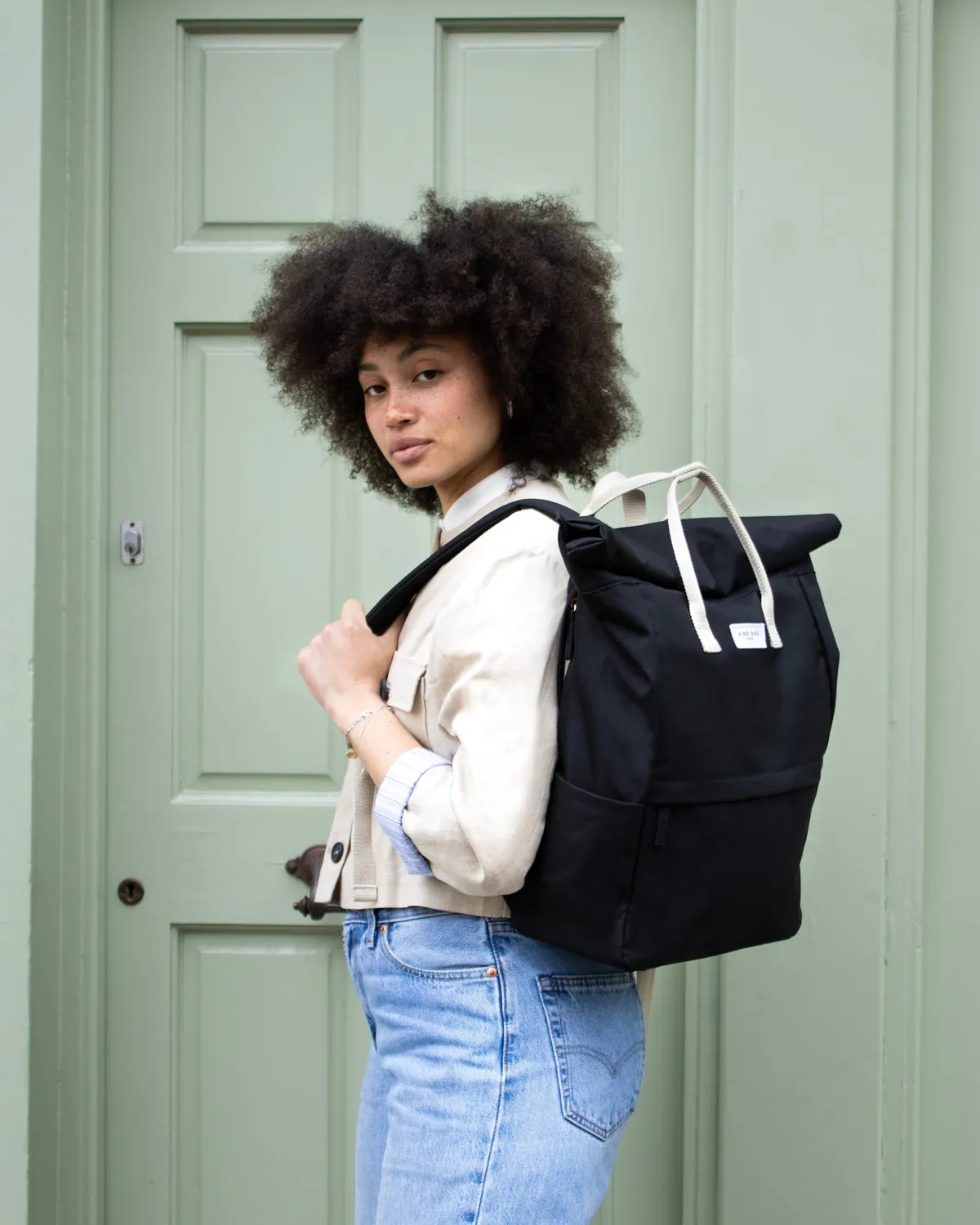 Kind Bag Hackney Large ryggsekk pebble black 23 liter