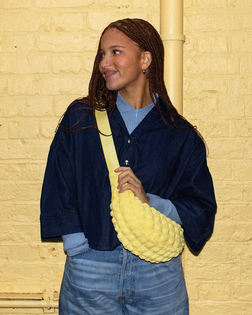 Kind Bag Butter Yellow crossbodyveske justerbar