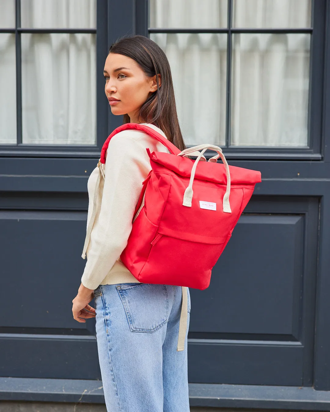 Kind Bag Hackney Backpack Medium ryggsekk poppy red vanntett