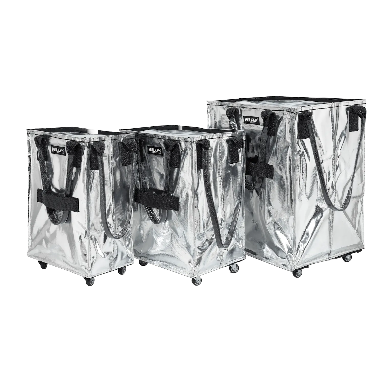 Hulken Silver toteveske på hjul sammenleggbar