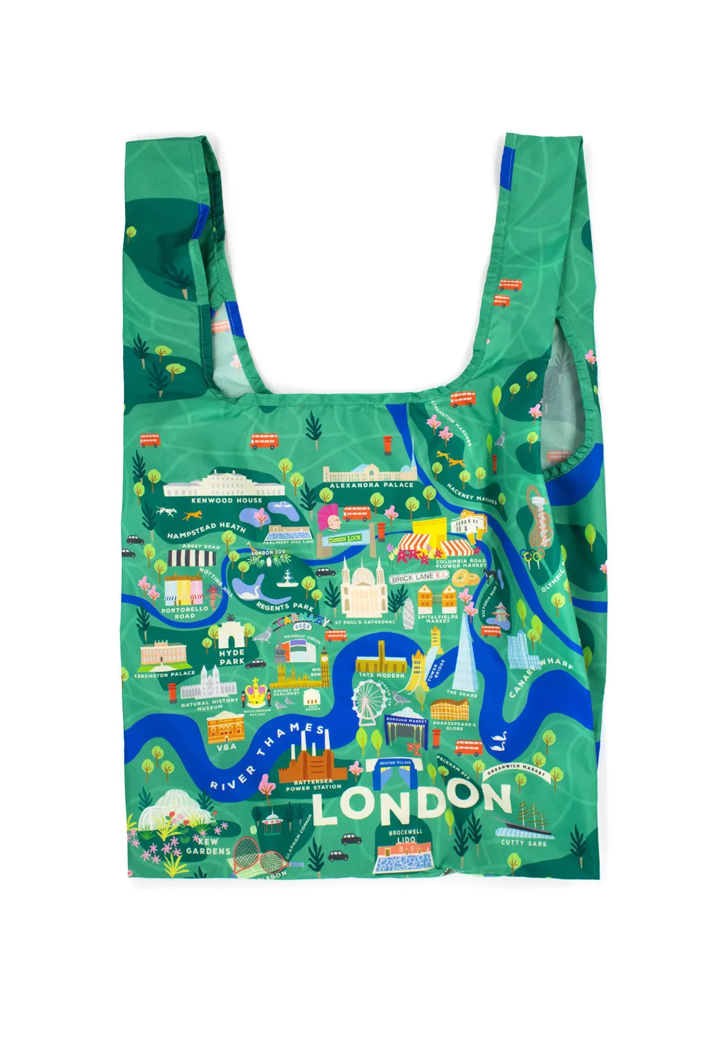 Kind Bag London Map Medium handlenett medium resirkulert