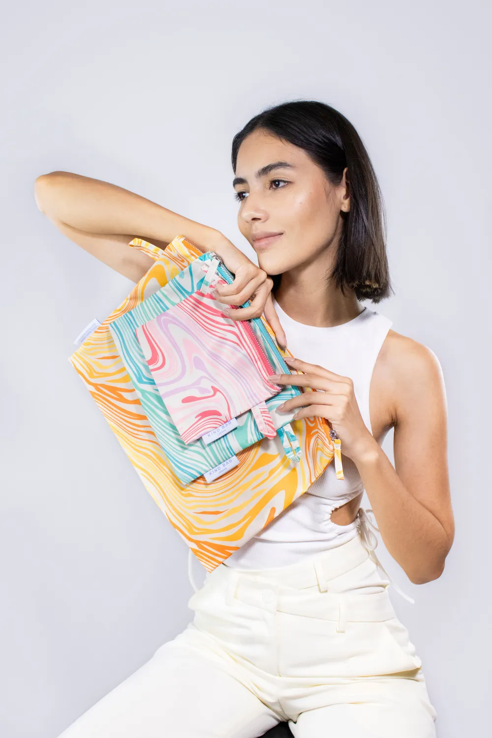 Kind Bag Marble pouches sett 3 stk gjenbrukbare