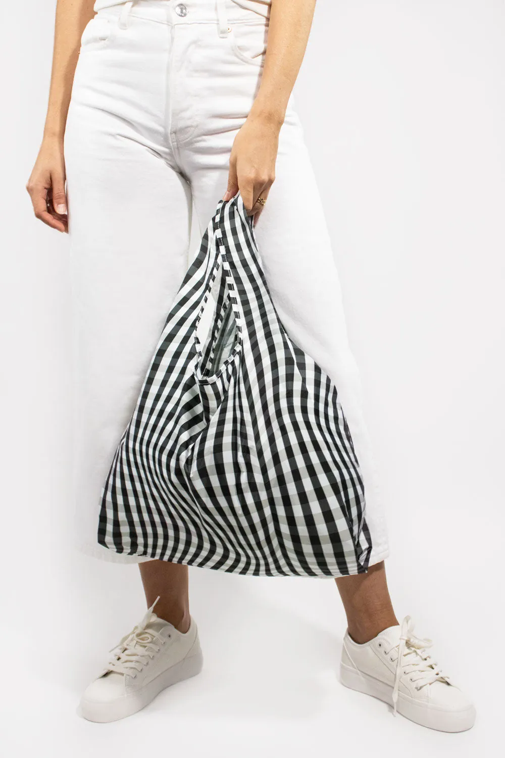 Kind Bag Distorted Gingham handlenett medium rutete
