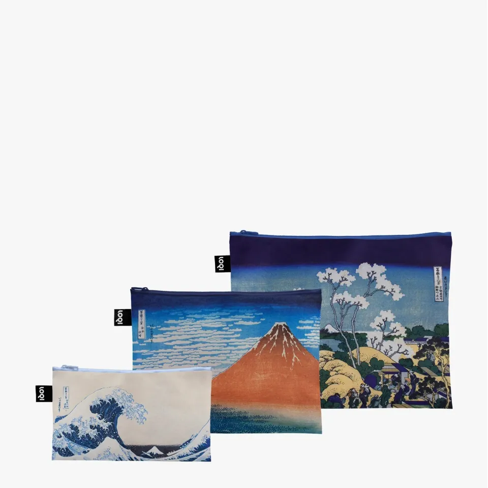 LOQI Katsushika Hokusai zip-poser bølgemotiv