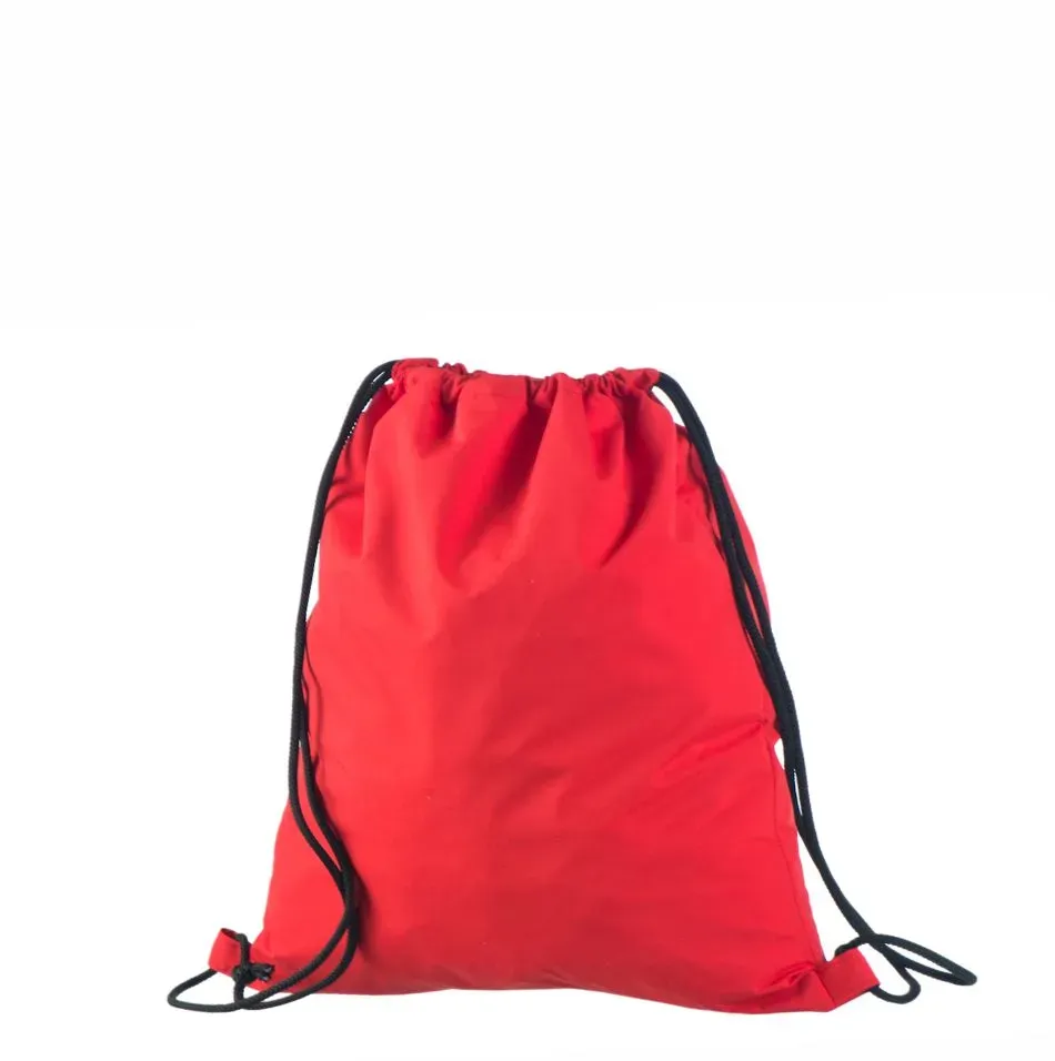 Handlenett Nylred_draw_uk ryggsekk rød 35×45 cm vannavstøtende