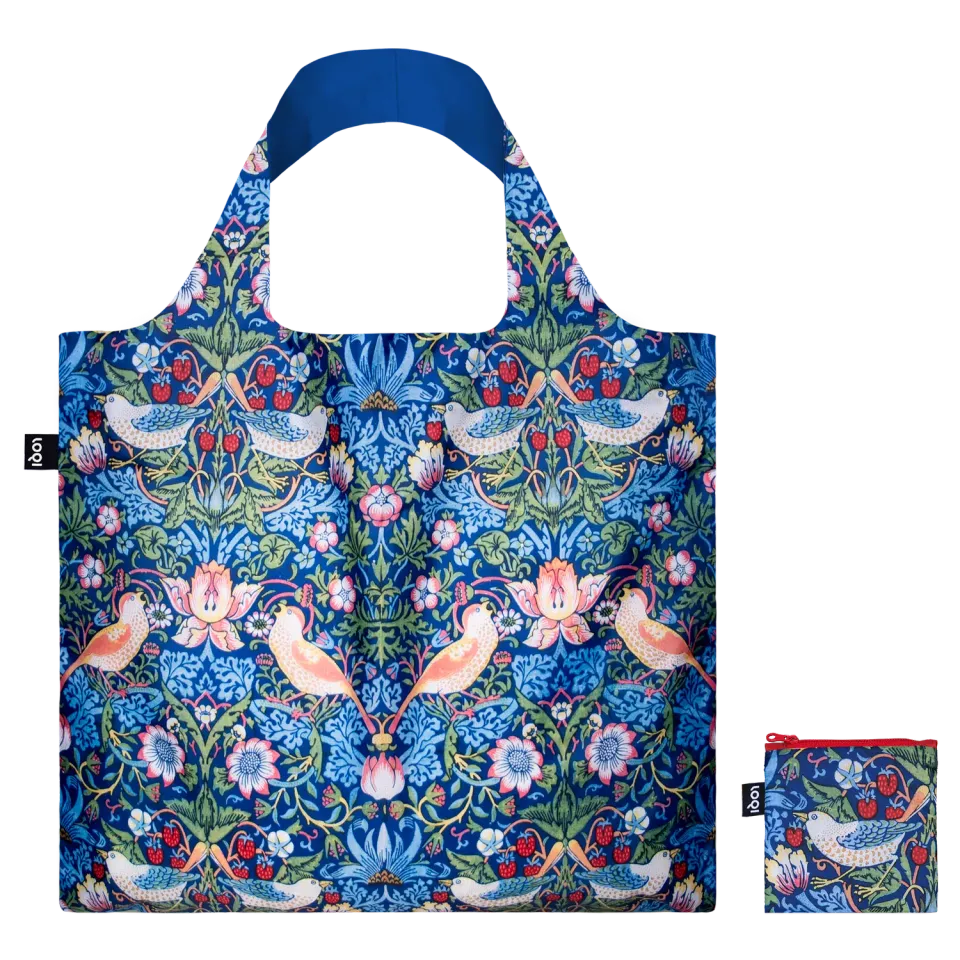 LOQI William Morris Strawberry Thief handlenett resirkulert