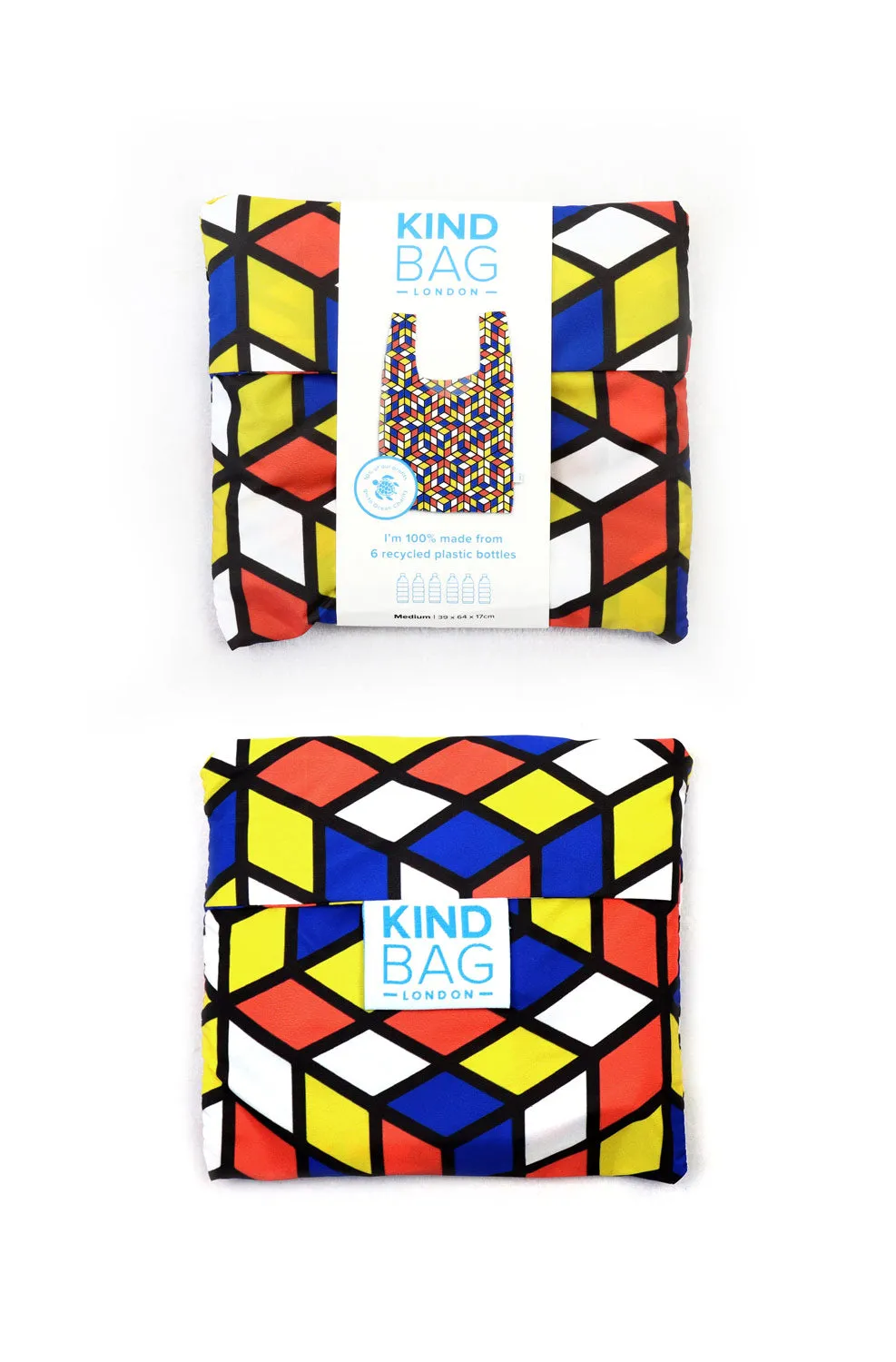 Kind Bag Cubes Medium handlenett flerfarget gjenbrukbar