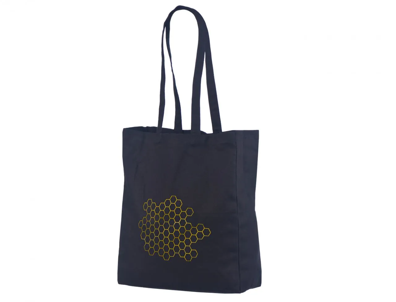 Handlenett CotBlack38x10x42 handlenett svart bomull bred bunn