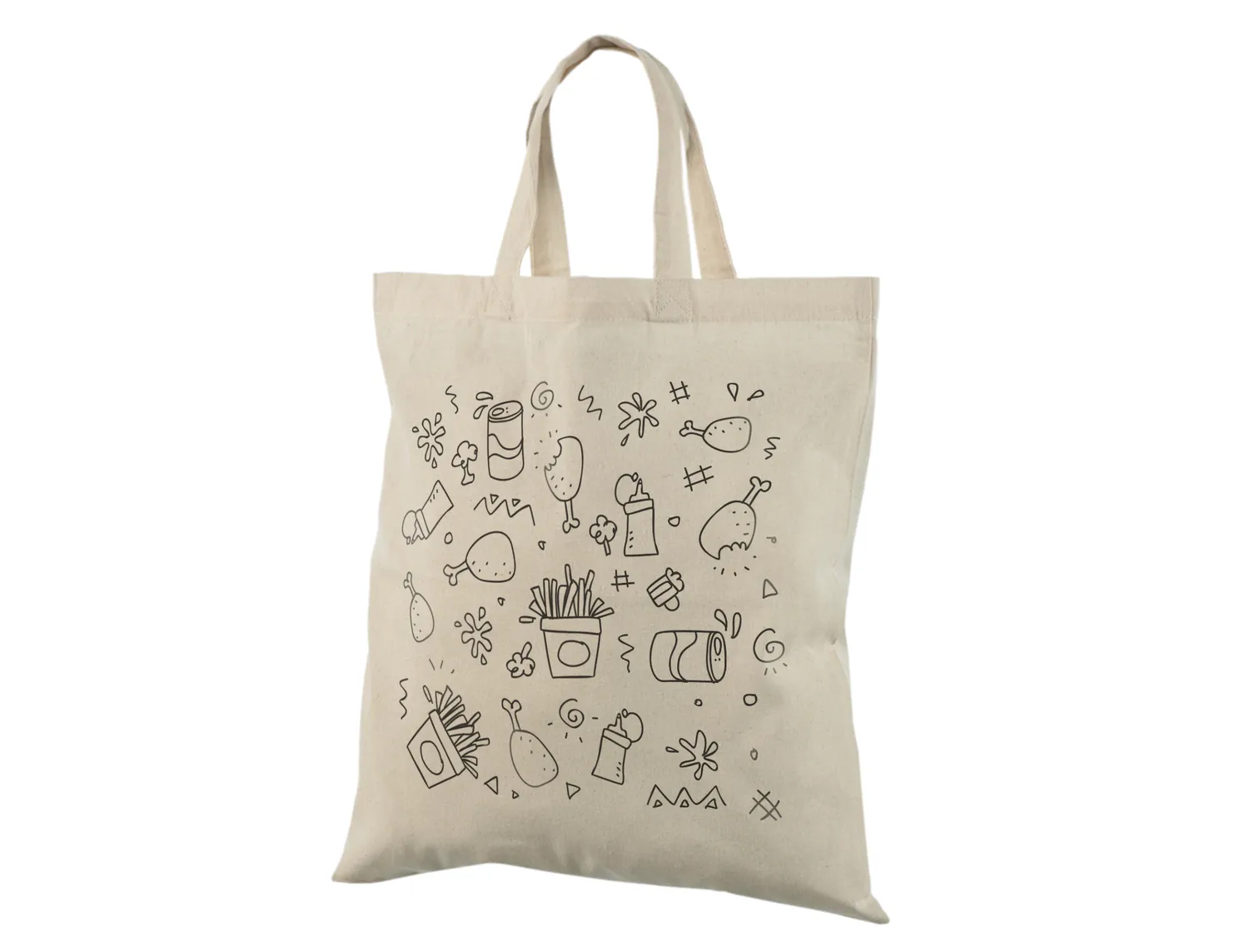 Handlenett Cotnat3842 Short handlenett naturhvitt 38x42 cm