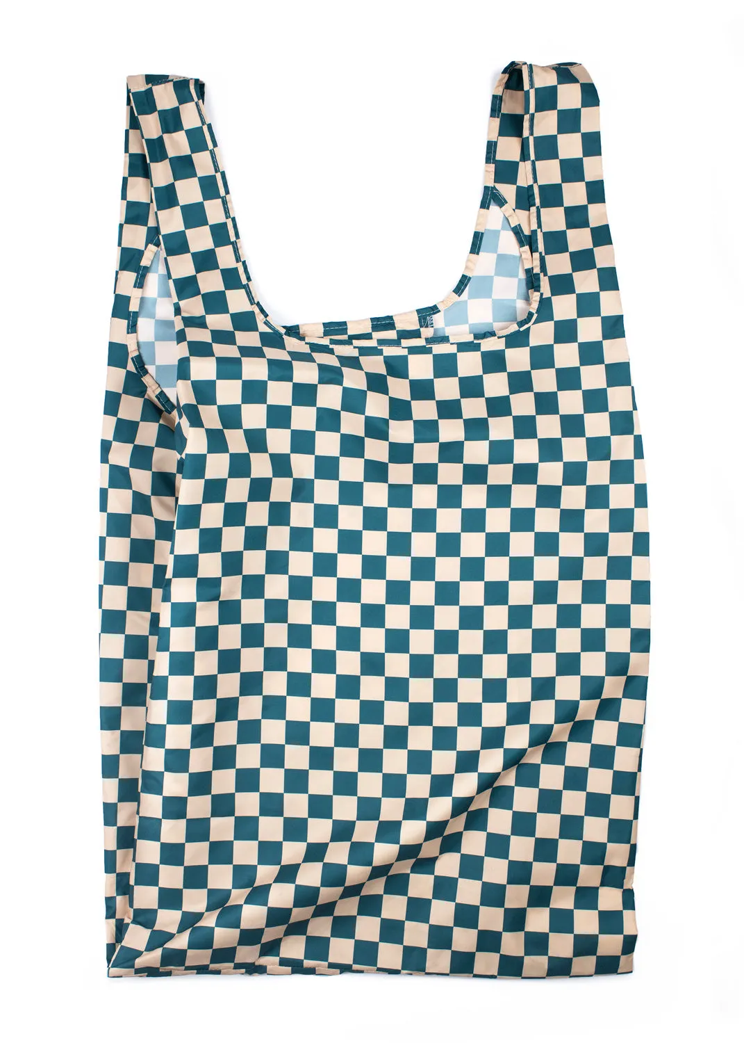Kind Bag Checkerboard Teal Extra Large handlenett 25 kg
