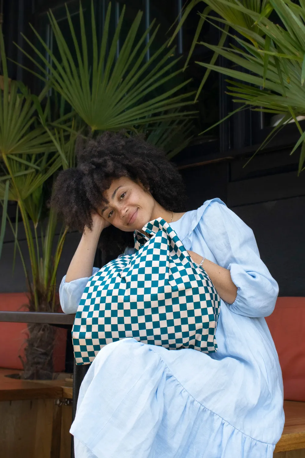 Kind Bag Medium handlenett Checkerboard resirkulert