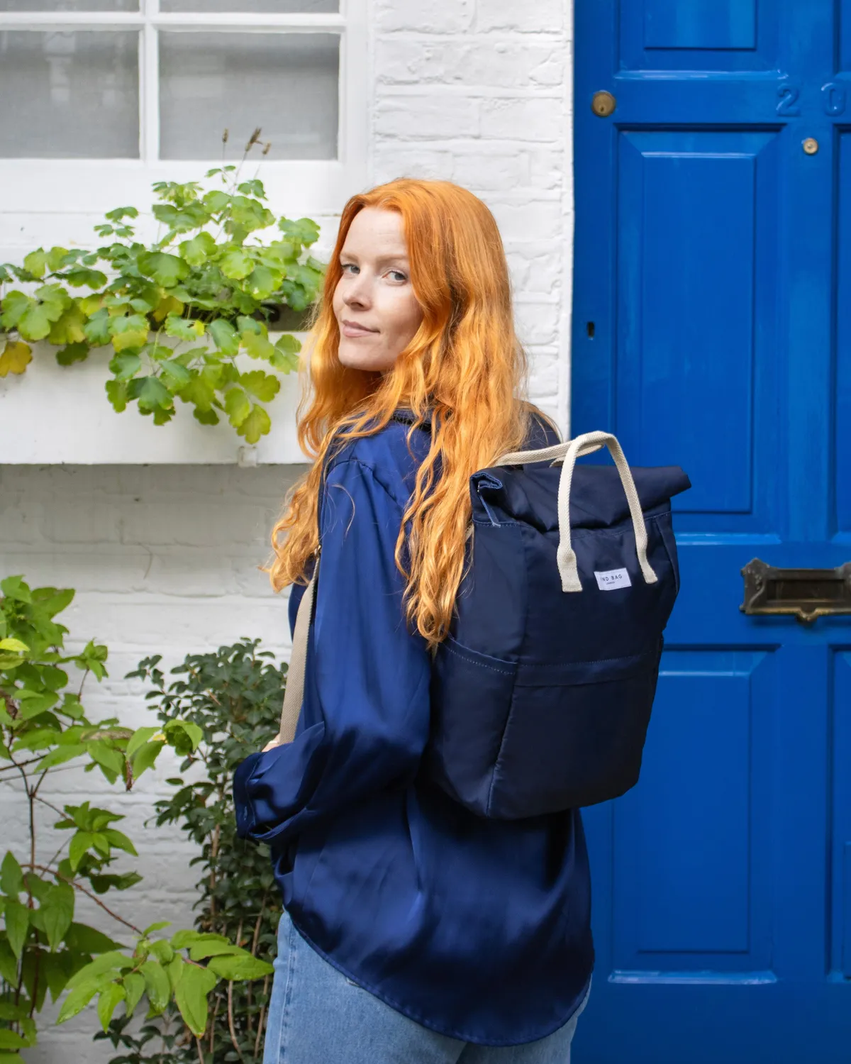 Kind Bag Hackney Medium ryggsekk navy resirkulert 14 liter